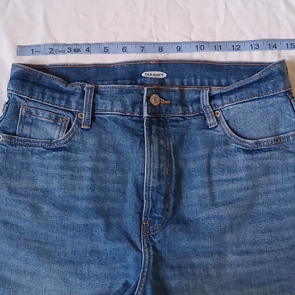 Old Navy 90'S Women's Jean Bermuda Shorts Size 8 Dark Blue - Picture 3 of 6